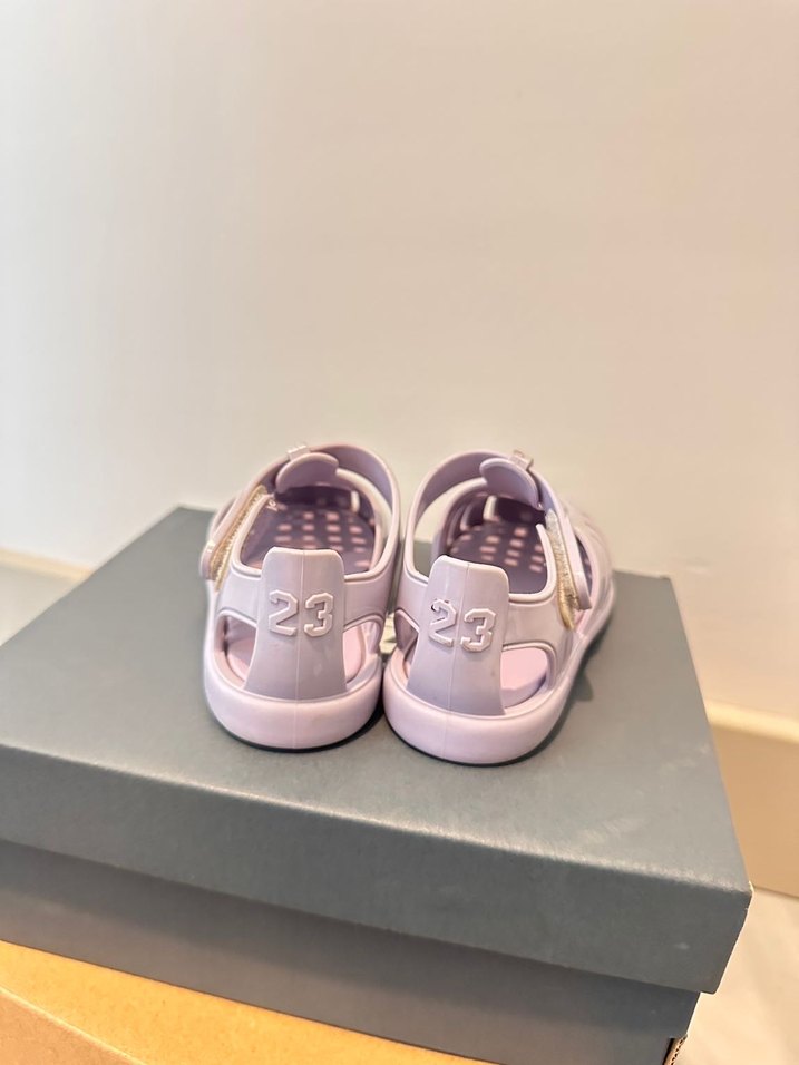 Kız Çocuk lila Cırt Cırtlı Sandalet - Görsel 3