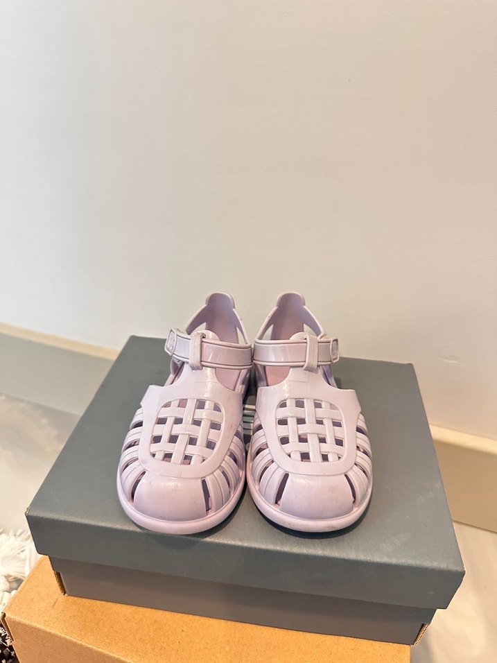 Kız Çocuk lila Cırt Cırtlı Sandalet - Görsel 2