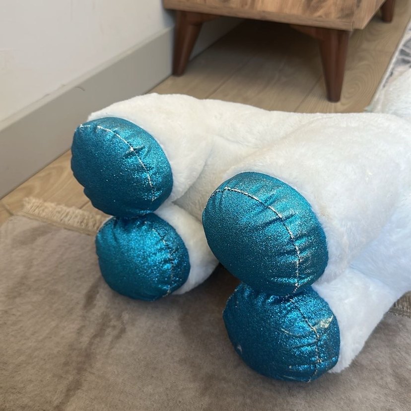 Pastel Renkli Beyaz Peluş Unicorn Oyuncak - Görsel 5