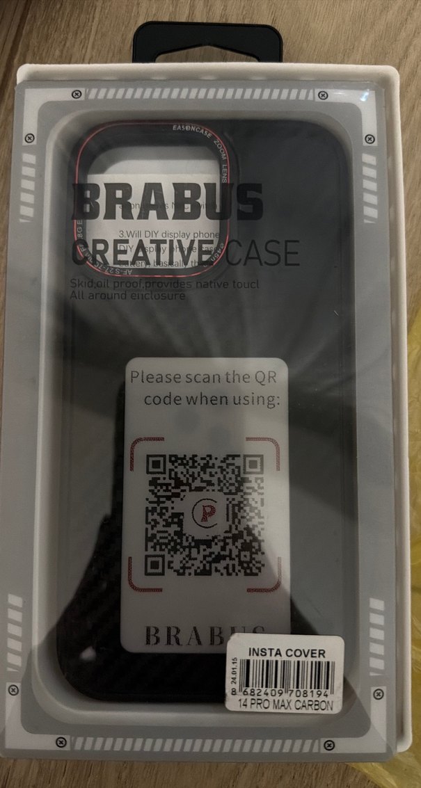 Siyah Brabus fotoğraf koymalı 14 pro Max kılıf - Görsel 2