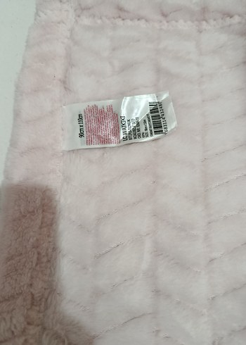Pastel Pembe pelüş Çocuk Battaniyesi Yumuşak Dokulu - Görsel 3