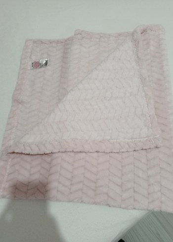 Pastel Pembe pelüş Çocuk Battaniyesi Yumuşak Dokulu - Görsel 2