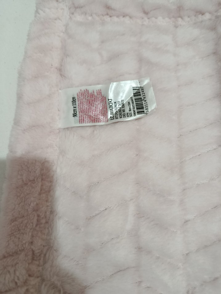 Pastel Pembe pelüş Çocuk Battaniyesi Yumuşak Dokulu - Görsel 3