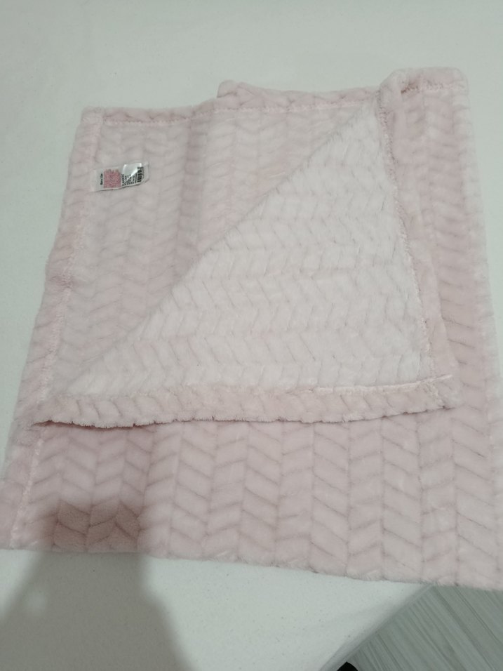 Pastel Pembe pelüş Çocuk Battaniyesi Yumuşak Dokulu - Görsel 2