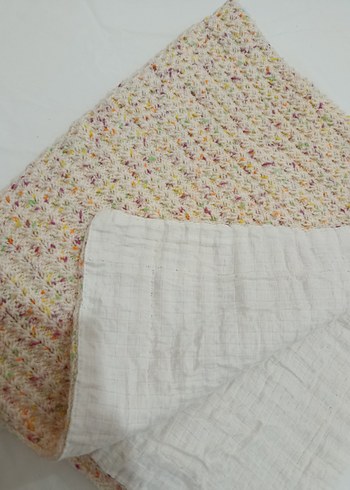 Çok Renkli Örgü Çocuk Battaniyesi - Görsel 5