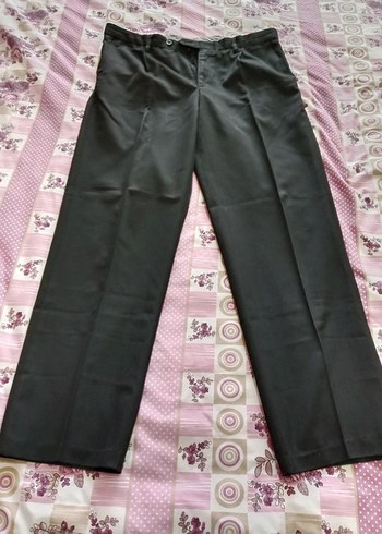 Siyah Kemerli Erkek Normal Paça Pantolon - Görsel 4