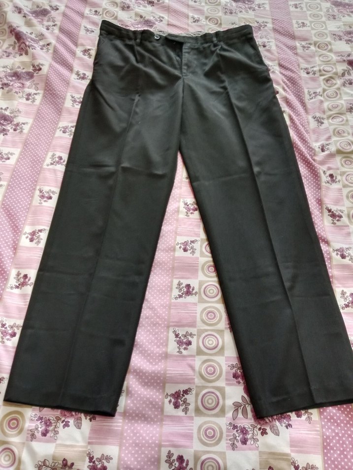 Siyah Kemerli Erkek Normal Paça Pantolon - Görsel 4