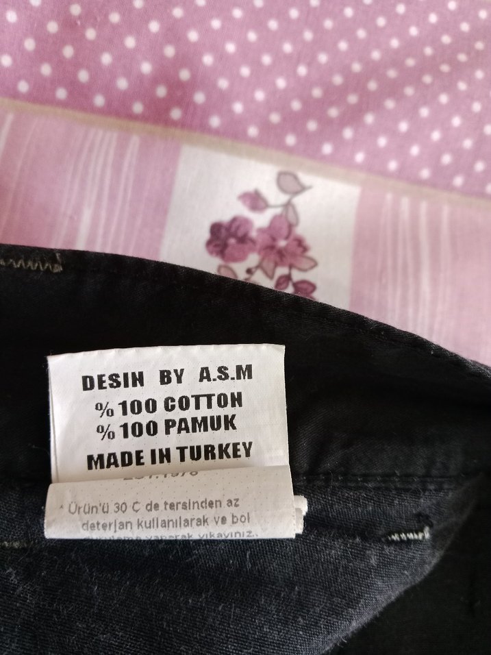 Siyah Kemerli Erkek Normal Paça Pantolon - Görsel 2