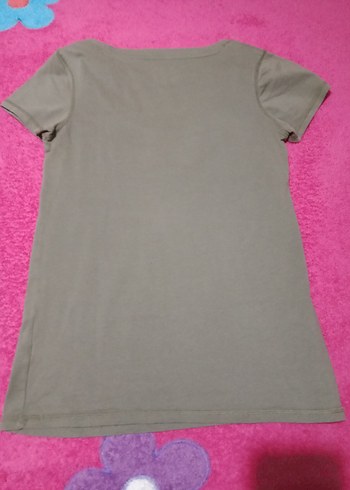 Gri Kısa Kollu Kadın Tişört - Görsel 2