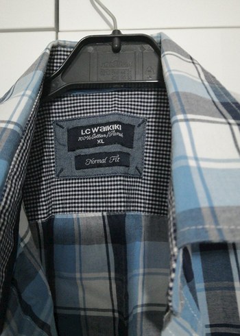 Mavi Ekose Kısa Kollu Erkek Gömlek - Görsel 2