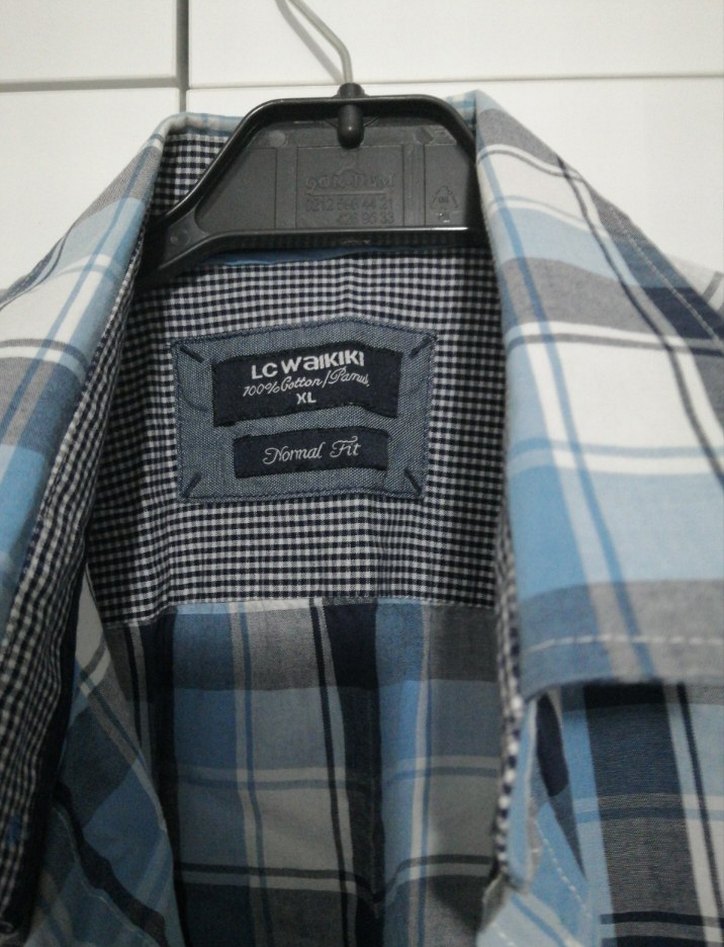 Mavi Ekose Kısa Kollu Erkek Gömlek - Görsel 2