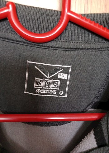 Düğmeli Çizgili Gri Kırmızı Polo Tişört - Görsel 2