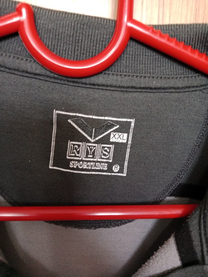 Düğmeli Çizgili Gri Kırmızı Polo Tişört - Görsel 2