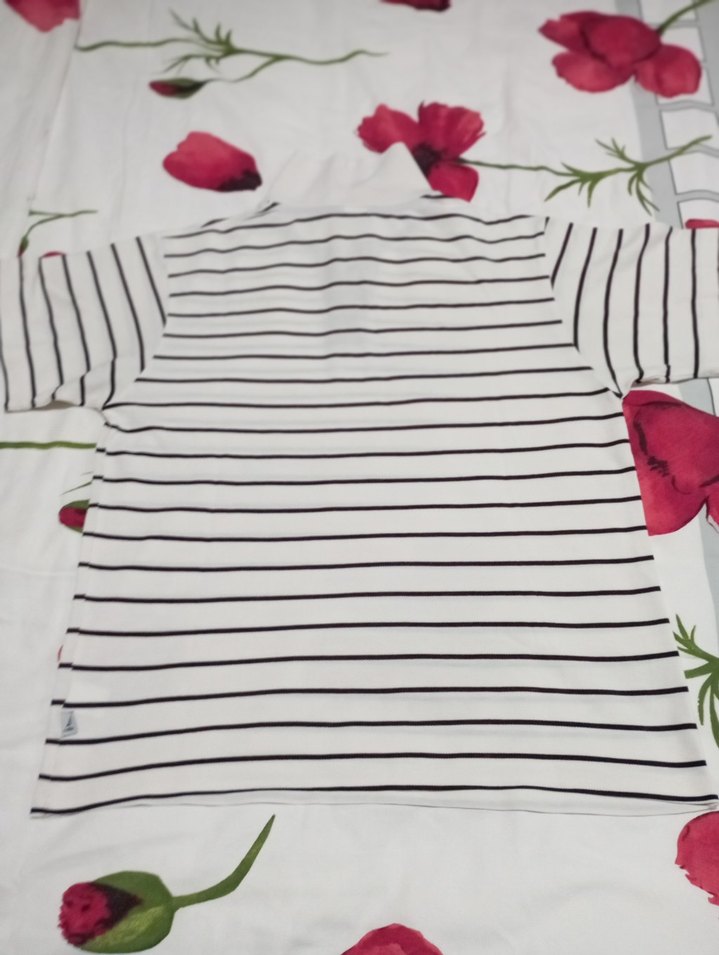 Erkek Çizgili Kısa Kollu Pamuklu Tişört - Görsel 3
