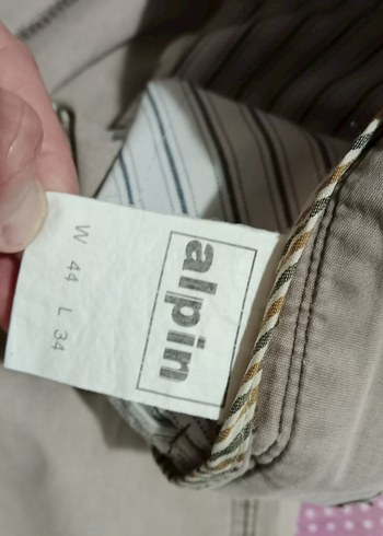 Bej Düğmeli Erkek Gabardin Pantolon - Görsel 4