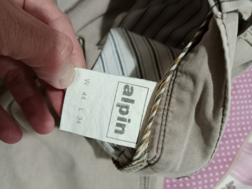 Bej Düğmeli Erkek Gabardin Pantolon - Görsel 4