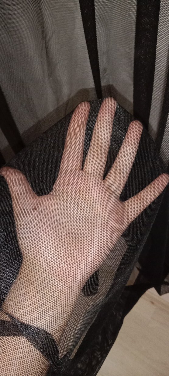 Siyah Grek Tül Perde 1/2 Seyrek Pile - Görsel 4