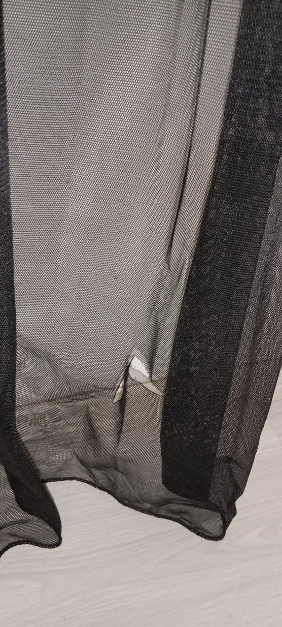 Siyah Grek Tül Perde 1/2 Seyrek Pile - Görsel 5