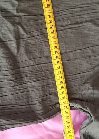 s Beden Kadın Haki Uzun Keten Ceket