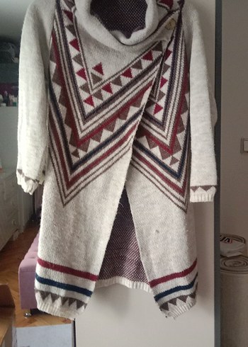 Bohem Desenli Örgü Hırka - Görsel 2