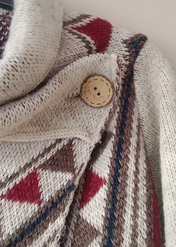 Bohem Desenli Örgü Hırka - Görsel 5