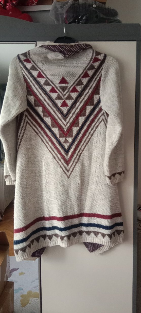 Bohem Desenli Örgü Hırka - Görsel 3