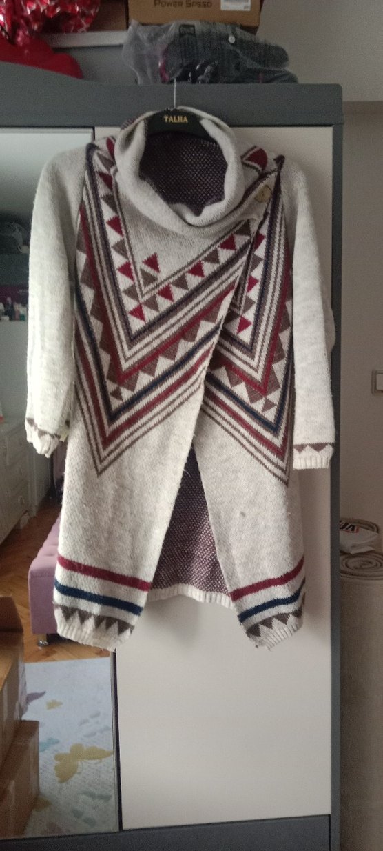 Bohem Desenli Örgü Hırka - Görsel 2