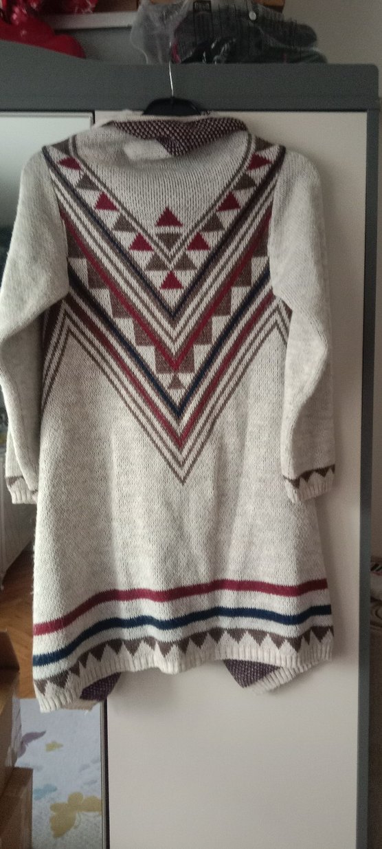 Bohem Desenli Örgü Hırka - Görsel 4