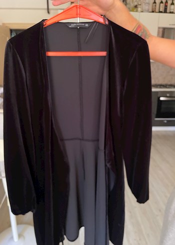 Zara Siyah V Yaka Bağlanabilen Zara Woman Elbise