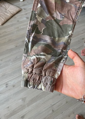 Diğer Kahverengi Kamuflaj Desenli Kadın Rahat Pantolon