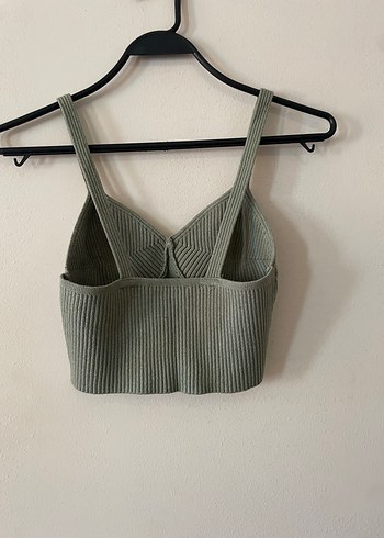 m Beden DİLVİN Kadın Fitilli V Yaka Strappy Crop Top