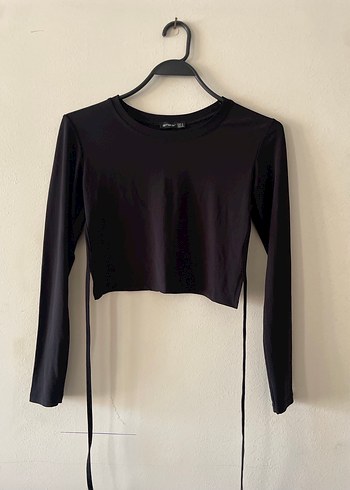 Siyah Uzun Kollu Minimalist Bluz