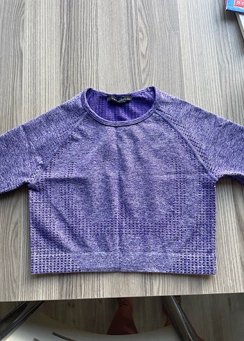 s Beden Mor kısa Kollu Crop Top