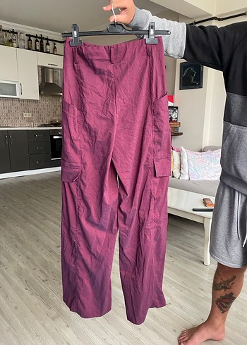 Diğer Bordo Kadın Vintage Salaş Pantolon
