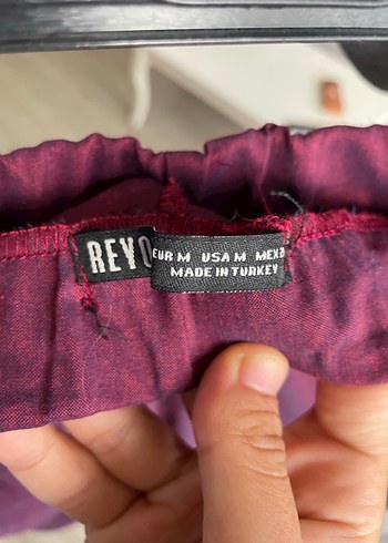 s Beden Bordo Kadın Vintage Salaş Pantolon