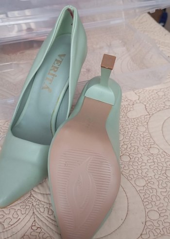 39 Beden yeşil Renk Pastel Stiletto Kadın Topuklu Ayakkabı