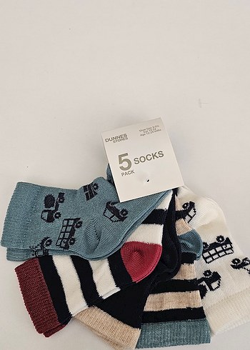 Erkek Çocuk Çok Renkli Desenli Çorap Seti - Görsel 2