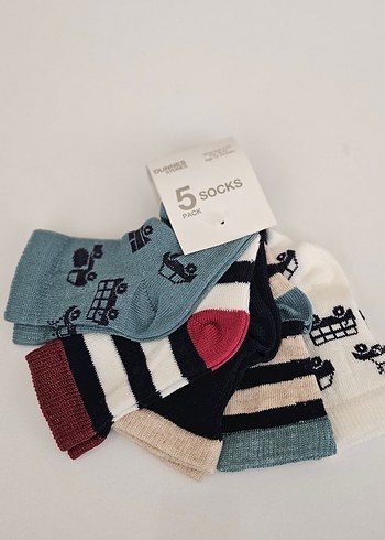 Erkek Çocuk Çok Renkli Desenli Çorap Seti - Görsel 4