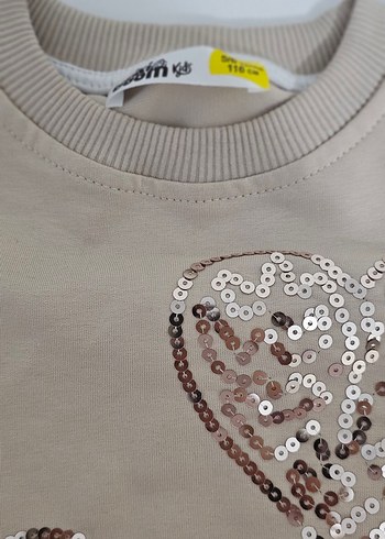 Bej Payetli Nakışlı Kız Eşofman Takımı - Görsel 5