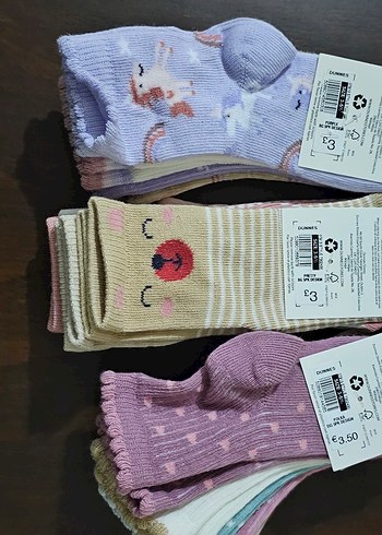 Nakışlı Çok Renkli Kız Çorabı Pamuk - Görsel 4