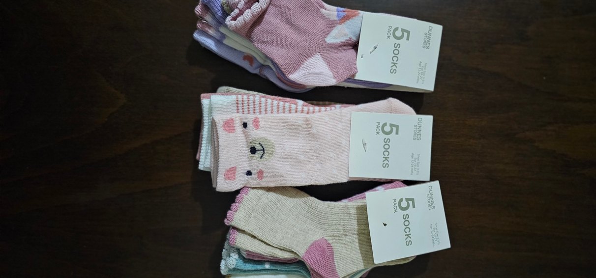 Nakışlı Çok Renkli Kız Çorabı Pamuk - Görsel 2