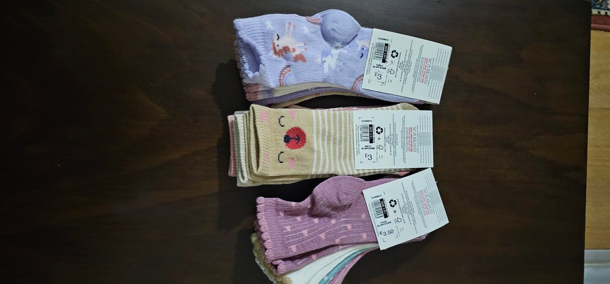 Nakışlı Çok Renkli Kız Çorabı Pamuk - Görsel 4