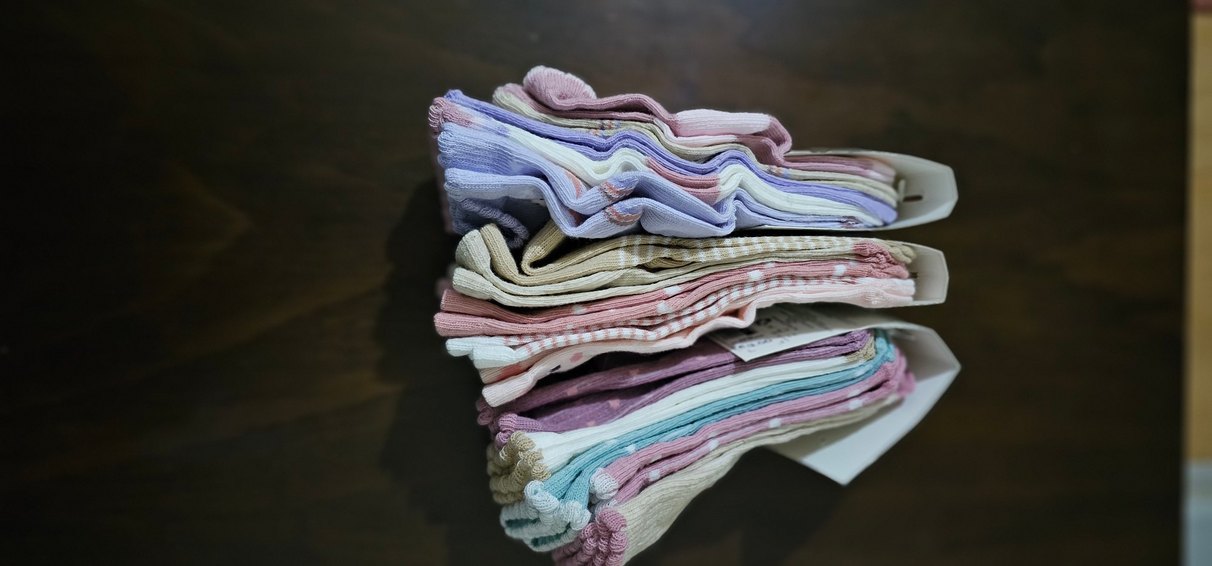 Nakışlı Çok Renkli Kız Çorabı Pamuk - Görsel 3