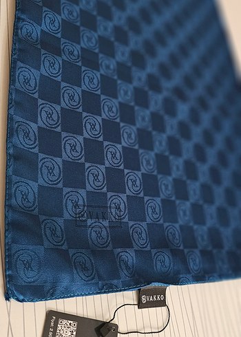 Vakko Mavi Kadın Saten Şal - Görsel 7