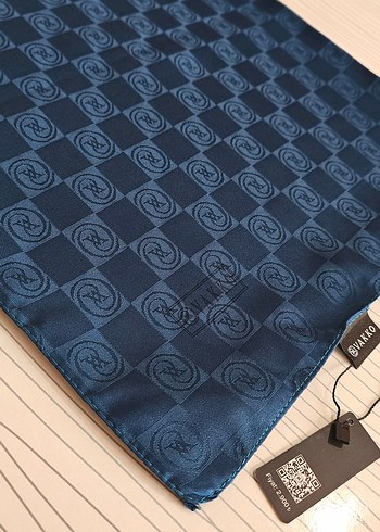 Vakko Mavi Kadın Saten Şal - Görsel 5