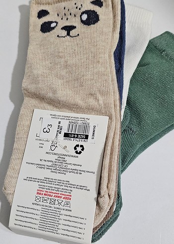 Kız Çocuk Çok Renkli Pamuklu Çorap Seti - Görsel 4