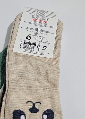 Kız Çocuk Çok Renkli Pamuklu Çorap Seti - Görsel 5