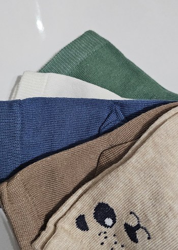 Kız Çocuk Çok Renkli Pamuklu Çorap Seti - Görsel 6