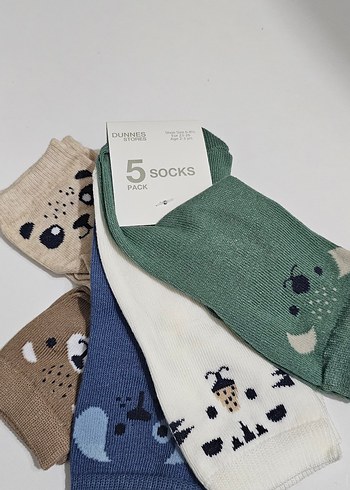 Kız Çocuk Çok Renkli Pamuklu Çorap Seti - Görsel 2