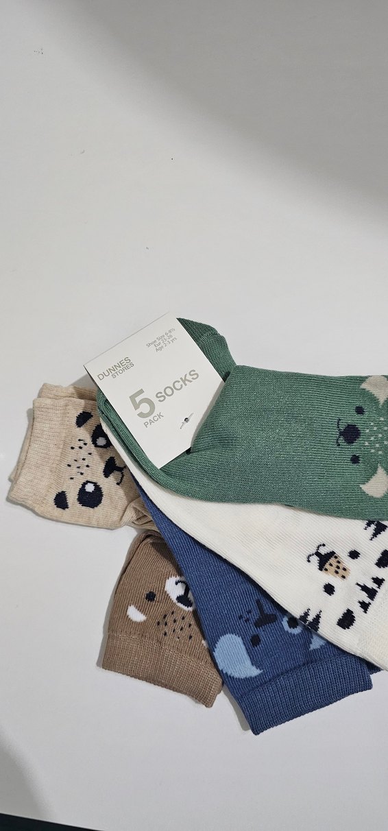 Kız Çocuk Çok Renkli Pamuklu Çorap Seti - Görsel 3